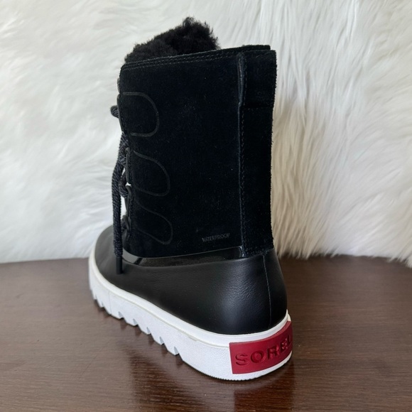 Sorel Joan of Arctic Next Lite Shearling Trimmed Suede Boots Size 9 - Picture 15 of 16